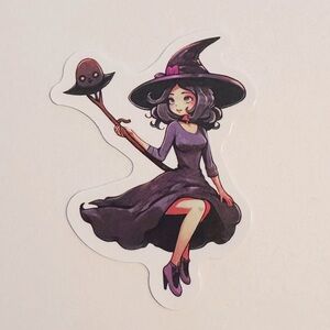 10/$10 Purple Witch Sticker